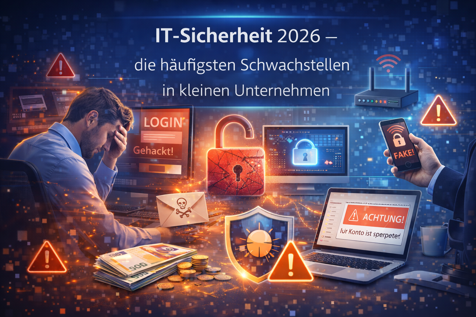IT-Sicherheit 2026 – die häufigsten Schwachstellen in kleinen Unternehmen